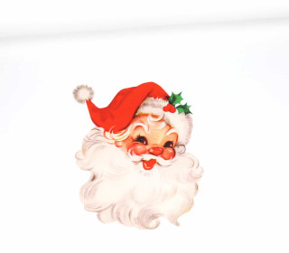 Sommersweat - Cute Vintage Santa - Rot - Paneel - Weiß - Bio Qualität - abby and me