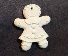 Silikon - Gießform - Lebkuchenfigur - Mädchen - zum Aufhängen - vielfältig nutzbar