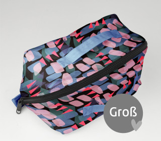 DIY-Nähset - Kosmetiktasche - Binz - Groß - Abstract Pattern on Black - Irene Pacha - abby and amy