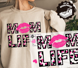Onkel Bo's Bügelbilder - DIN A4 - Mom Life - Kiss - BIG