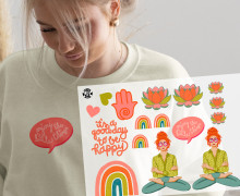 Onkel Bo's Bügelbilder - DIN A4 - Happiness - Mix - ela ideen - BIG