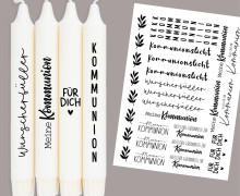 DIN A4 - Tattoofolie - Meine Kommunion - für Kerzen / Keramik