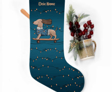 DIY-Nähset - Nikolaussocke - Softshell - DackelXmas - Lichterkette - Katzengold Designs