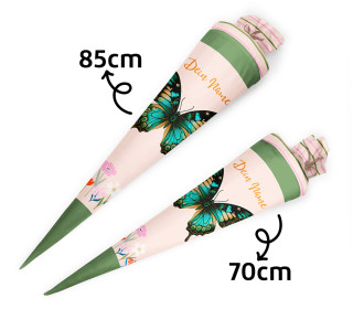 DIY-Nähset Schultüte - Konfigurator - Schmetterlinge - Velvet - personalisiert