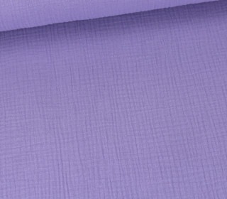 Musselin - Muslin - Double Gauze - 125g - Uni - Schnuffeltuch - Windeltuch - Lila Hell