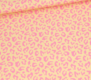 Outdoorstoff - Mini Collection - Leo - Buttergelb/Bubblegum Rosa - abby and amy