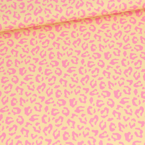 Outdoorstoff - Mini Collection - Leo - Buttergelb/Bubblegum Rosa - abby and amy
