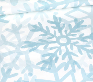 Sommersweat - Snowflakes Big - Winter - Paneel - Weiß - Bio Qualität - abby and me