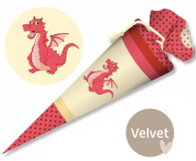 DIY-Nähset Schultüte - GESCHWISTERTÜTE - Kleiner Drache - Velvet - abby and amy