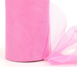 3 Meter Mesh Tüll - Weich - 10cm breit - Leicht elastisch - Rosa