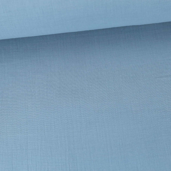 Musselin - Muslin - Double Gauze - 280cm - Extrabreit - Uni - Taubenblau - Schnuffeltuch - Windeltuch