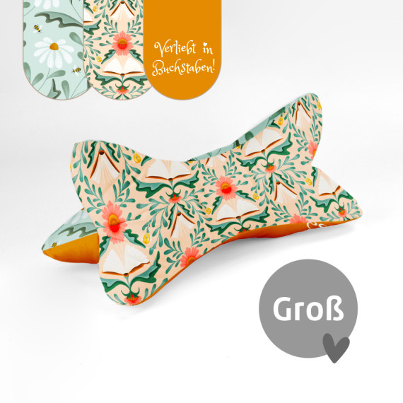 DIY-Nähset - Leseknochen - Groß - Buchblumen - Sanne Paul - Velvet - abby and amy