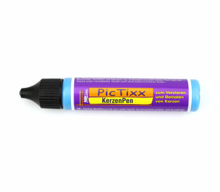 1 KerzenPen - Pic Tixx - Flüssigwachs - feine Malspitze - 29ml - KREUL - Blau Metallic (49730)