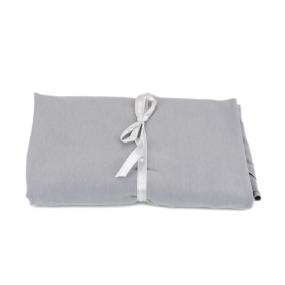 1,3m Zuschnitt - Bambus-Baumwoll-Jersey - Uni - Dezent Meliert - Grau