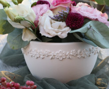 Silikon - Gießform - Dekoschale - Frühlingsdesign - Blumenkranz - vielfältig nutzbar