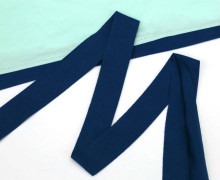 1 Meter Bündchen-Band - Saum-Band - 25mm - Jersey - Dunkelblau