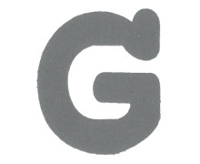 Applikation - Zum Aufbügeln - Reflex Buchstaben - G