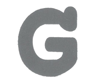 Applikation - Zum Aufbügeln - Reflex Buchstaben - G