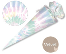DIY-Nähset Schultüte - GESCHWISTERTÜTE - Tie-Dye Love - Mandala Grün - Velvet - abby and amy