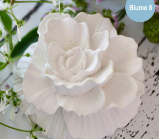 Silikon - Gießform - Blüte - Dekoblüte - wellige größere Blütenblätter - Blüte 8 - vielfältig nutzbar