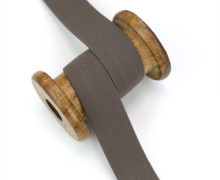 1m Gummiband - Elastisch - Uni - 25mm - Taupe Dunkel