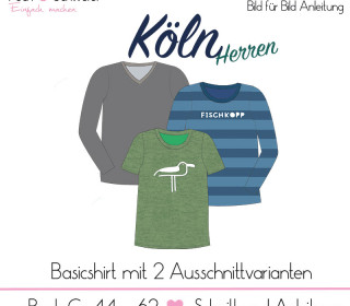 E-Book Basicshirt „Köln“ Herren Gr. 44 - 62 A4/A0 Einzel- und Mehrgrössenschnitt von Pech und Schwefel , Pech&Schwefel , PechundSchwefel