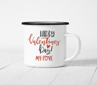 Emaille Becher - With Love - Valentinstag