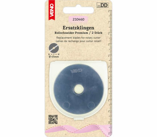 2 Ersatzklingen - für Rollschneider Premium - 45mm - veno