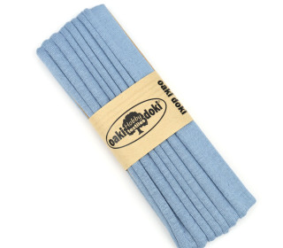 2 Meter Jersey Paspelband - 1,2cm x 2m - Zugeschnitten - oaki doki - Taubenblau (003)