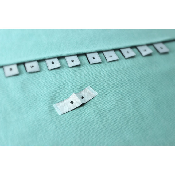 10 Größenlabel - Größenetiketten - S - Weiß