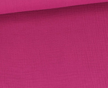 Bio Musselin Lotta - Muslin - Uni - Organic Cotton - Double Gauze - Fuchsia