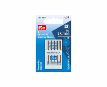 5 Nähmaschinennadeln - ANTI GLUE - Universal Sticken - Nr. 75-100 - Prym - Silber