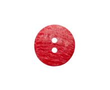 1 Polyesterknopf - Rund - 23mm - 2 Löcher - Farbverlauf - Rot
