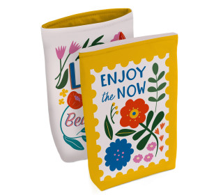 DIY-NÄHSET - Buchtasche - Enjoy the Now & Life Is Beautiful - Softshell - abby and amy