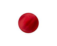 1 Polyesterknopf - Rund - 14mm - Öse - Uni - Glanz - Rot