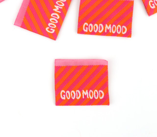 1 Label - GOOD MOOD - Querstreifen - Pink/Orange - jojulein design