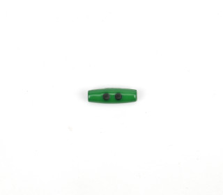 1 Polyesterknebel - Knopf - 20mm - 2-Loch - Länglich - Grün