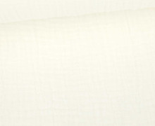 Bio Musselin Lotta - Muslin - Uni - Organic Cotton - Double Gauze -  Warmweiß