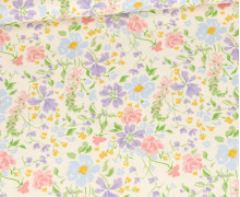 Jersey - Florale Fantasie - Creme - Bio-Qualität - abby and me