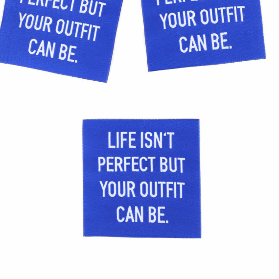 1 XXL Label - LIFE ISN'T PERFECT BUT YOUR OUTFIT CAN BE. - Blau - Anlukaa