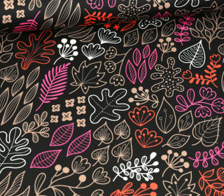 Performance Active Wear - Leaves Pink - Schwarz - Hamburger Liebe