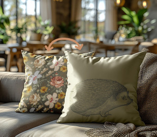 Genähtes Kissen inkl. Inlet - Waldtiere - Igel - Mein Hanseherz