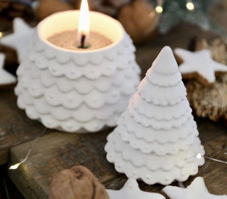 Silikon - Gießform - Geschmückt - Besonderer Tannenbaum - Dose - Kerzengefäß - 7oz - Kerzenglas - offizieller Partner von Boowan Nicole - vielfältig nutzbar