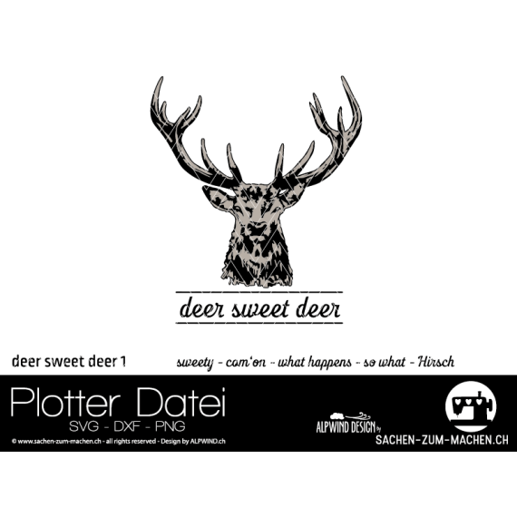 Plotterdatei "deer sweet deer" #1 - ALPWIND