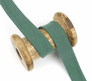 1 Meter elastisches Schrägband - 20mm - Jersey - Altgrün