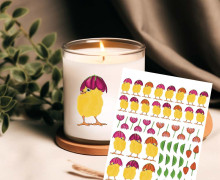 Rub-On Sticker - Tulip Hats - Nature Rafa Design - Tante Henni Rubons - vielfältig nutzbar - Ostern