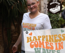 Onkel Bo's Bügelbilder - DIN A4 - Happiness comes in waves - BIG