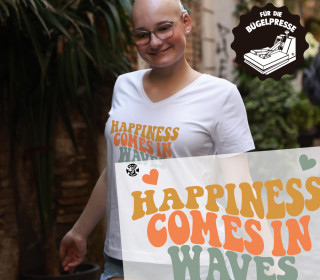Onkel Bo's Bügelbilder - DIN A4 - Happiness comes in waves - BIG