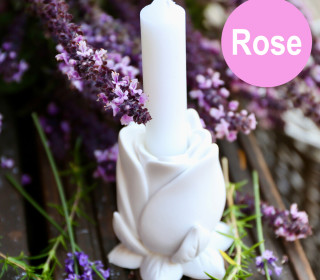 Silikon - Gießform - Mini Stabkerzenhalter - Rose - vielfältig nutzbar