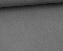 Bio Musselin Lotta - Muslin - Uni - Organic Cotton - Double Gauze - Grau